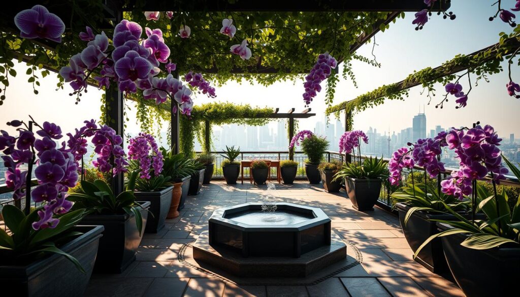 desain taman rooftop anggrek